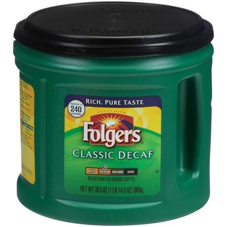 Folgers Folgers Decaffeinated Ground Classic Roast 30.5 oz., PK6 2550020493